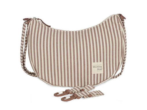 Immagine di Walking Mum borsa a tracolla gondola Praliné strisce moka - Borse e organizer