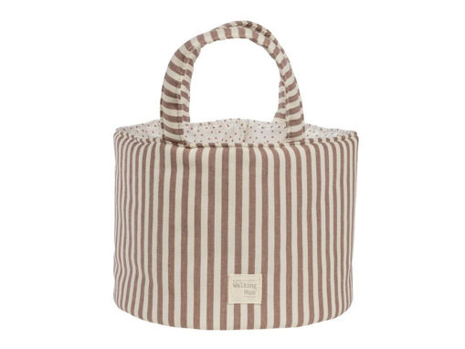 Immagine di Walking Mum cestino home 22x20 cm Strisce moka - Complementi d'arredo
