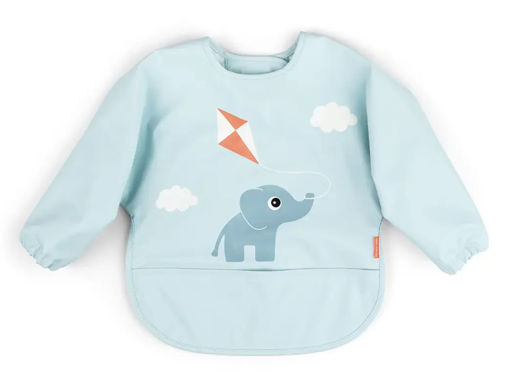 Immagine di Done by Deer bavaglino a maniche lunghe con tasca elphee blu - Bavaglini Neonato