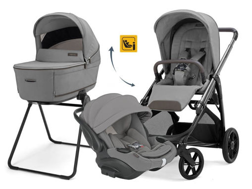 Immagine di Inglesina Sistema Quattro Aptica + Darwin Recline Evo crystal grey - Passeggini trio