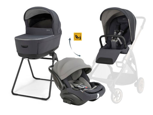 Immagine di Inglesina Sistema Quattro Electa Darwin Recline Evo senza telaio garage grey - Navicelle