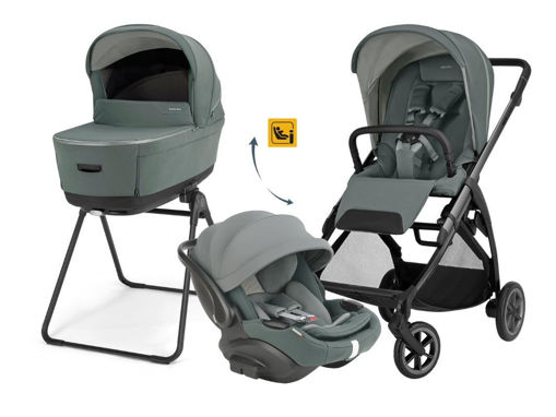 Immagine di Inglesina Sistema Quattro Electa + Darwin Recline Evo studio grey - Passeggini trio