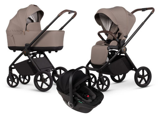 Immagine di Venicci trio Claro 2 almond con Tiago nero - Passeggini trio