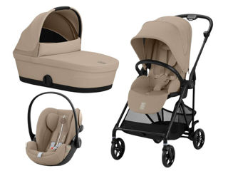 Immagine di Cybex trio Melio Carbon con Cloud G almond beige - Passeggini trio