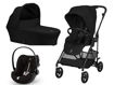 Immagine di Cybex trio Melio Carbon con Cloud G magic black - Passeggini trio