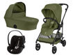Immagine di Cybex trio Melio Carbon con Cloud G moss green - Passeggini trio