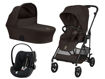Immagine di Cybex trio Melio Carbon con Cloud G chocolate brown - Passeggini trio