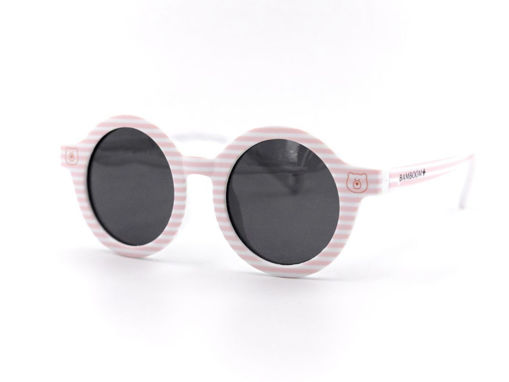 Immagine di Bamboom occhiale da sole con protezione 400 UV pink stripes bear tg 2-3 anni - Occhiali da sole