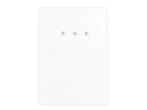Immagine di Bamboom lenzuolino per culla 100x75 cm bianco Bees - Corredino nanna
