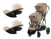 Immagine di Cybex passeggino gemellare Gazelle S + 2 Cloud G3 tpe-almond beige - Passeggini gemellari