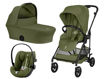 Immagine di Cybex trio Melio Carbon con Cloud G3 moss green - Passeggini trio