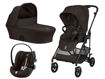 Immagine di Cybex trio Melio Carbon con Cloud G3 chocolate brown - Passeggini trio