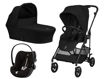 Immagine di Cybex trio Melio Carbon con Cloud G3 magic black - Passeggini trio