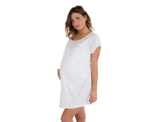 Immagine di Premamy maxi t-shirt per il parto maniche corte bianca tg III - Intimo e notte mamma
