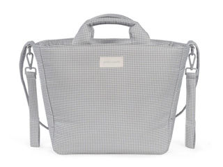 Immagine di Pasito a Pasito borsa fasciatoio Little Bloom vichy grigio - Borse e organizer