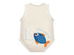 Immagine di J BIMBI body taglia unica 0-36 mesi smanicato in bambù pesce blu - Body neonato