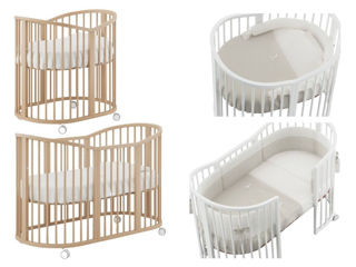 Immagine di Erbesi set lettino + tessile Forever naturale - Lettini evolutivi