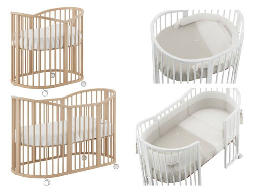 Immagine di Erbesi set lettino + tessile Forever naturale - Lettini evolutivi