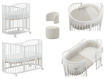 Immagine di Erbesi set lettino full Forever bianco con pouf e schienale bianco