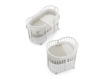 Immagine di Erbesi set lettino full Forever bianco con pouf e schienale bianco