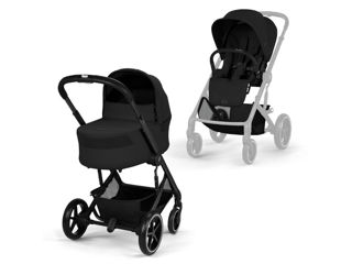 Immagine di Cybex duo Balios S Lux con navicella S Lux (non richiudibile) black-moon black - Passeggini duo