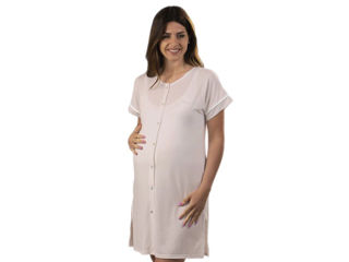 Immagine di Premamy camicia clinica aperta davanti in jersey cipria tg S - Intimo e notte mamma