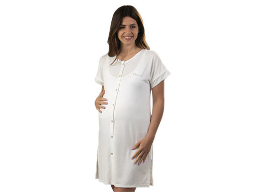 Immagine di Premamy camicia clinica aperta davanti in jersey panna tg S - Intimo e notte mamma