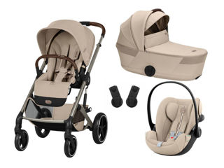 Immagine di Cybex trio Balios S Lux con navicella richiudibile tpe-almond beige - Passeggini trio