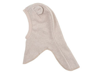 Immagine di Wooly Organic balaclava con orecchie pile di cotone light taupe tg 44-48 - Cappelli