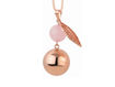 Immagine di Pregnancy Jewel Bola chiama angeli oro rosa con foglia e perla - Accessori moda