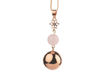 Immagine di Pregnancy Jewel Bola chiama angeli oro rosa con fiore e perla - Accessori moda