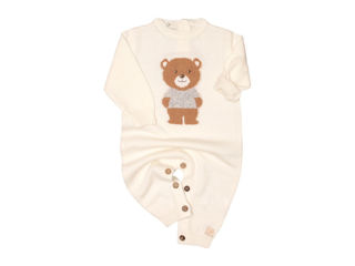 Immagine di Maglificio di Verona tutina orsetto unisex 045649-LC1410 latte tg 1 mese - Tutine
