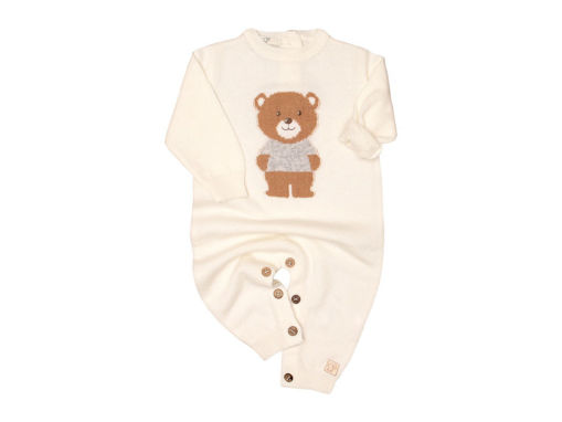 Immagine di Maglificio di Verona tutina orsetto unisex 045649-LC1410 latte tg 1 mese - Tutine