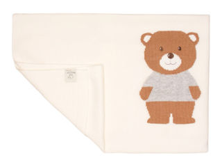 Immagine di Maglificio di Verona copertina orsetto unisex 045694-LC1410 latte tg cm 80x100 - Corredino nanna