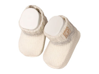 Immagine di Maglificio di Verona scarpine jacquard unisex 045689-LC1414 latte pietra beige taglia unica - Scarpine neonato