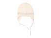 Immagine di Maglificio di Verona berrettino laccetti jacquard uni 045659-LC1414 latte pietra beige tg 9-12 mesi - Cappelli
