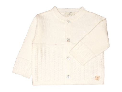 Immagine di Maglificio di Verona giacchina traforata femmina 045638-L1350 latte tg 3 mesi - Maglie