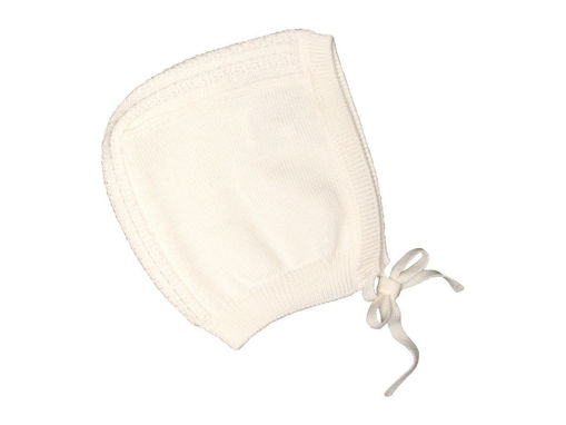 Immagine di Maglificio di Verona cuffietta punzonata femmina 045642-L1350 latte tg 0-3 mesi - Cappelli