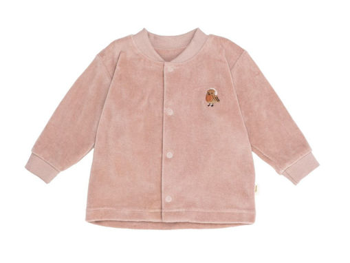 Immagine di Wooly Organic giacca con ricamo GOTS rosewood tg 62/68 - Tute da neve