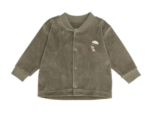 Immagine di Wooly Organic giacca con ricamo GOTS khaki tg 56/62 - Capi spalla