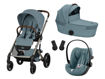 Immagine di Cybex trio Balios S Lux con navicella richiudibile tpe-stormy blue - Passeggini trio