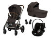 Immagine di Cybex trio Balios S Lux con navicella richiudibile tpe-chocolate brown - Passeggini trio