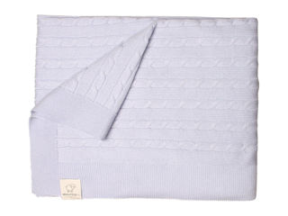 Immagine di Maglificio di Verona copertina trecce unisex 045285-L1353 cielo tg cm 80x100 - Corredino nanna
