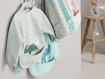 Immagine di Done by Deer bavaglino a maniche lunghe con tasca elphee blu