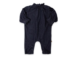 Immagine di Bamboom tutina con piedi bimba jeans blu tg 1 mese