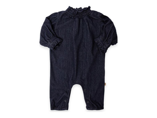 Immagine di Bamboom tutina con piedi bimba jeans blu tg 1 mese