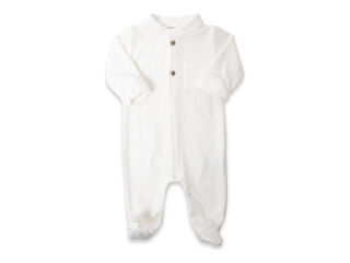 Immagine di Bamboom tutina con colletto coreano natural white tg 1 mese