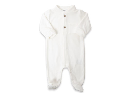 Immagine di Bamboom tutina con colletto coreano natural white tg 1 mese