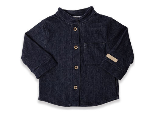 Immagine di Bamboom camicia con collo coreano jeans blu tg 6 mesi - Maglie