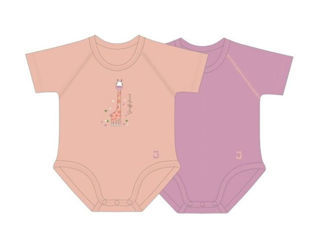 Immagine di J BIMBI body taglia unica 0-36 4season 2 pz lavanda + giraffa - Body neonato